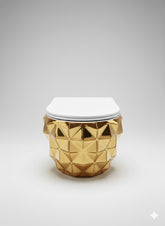 3D Modern Diamond Wall-Hung Toilet Set | Art Bowl, Basin, Toilet